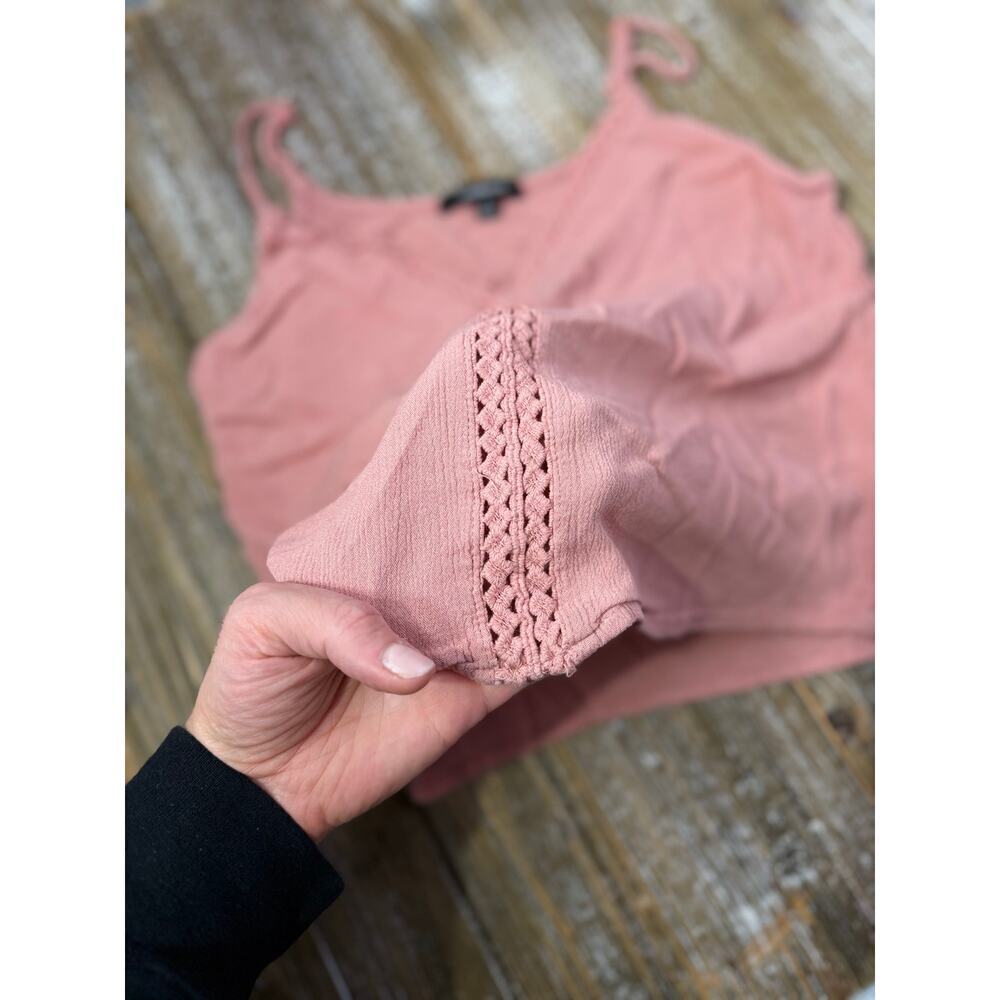 Ambiance Tank Top Spaghetti Strap Pink Boho Festival Wear Womens Small - Picture 6 of 8